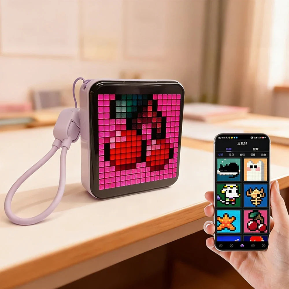 Chromacart PixelCharge LED Display Power Bank (5000mAh, App-Controlled)
