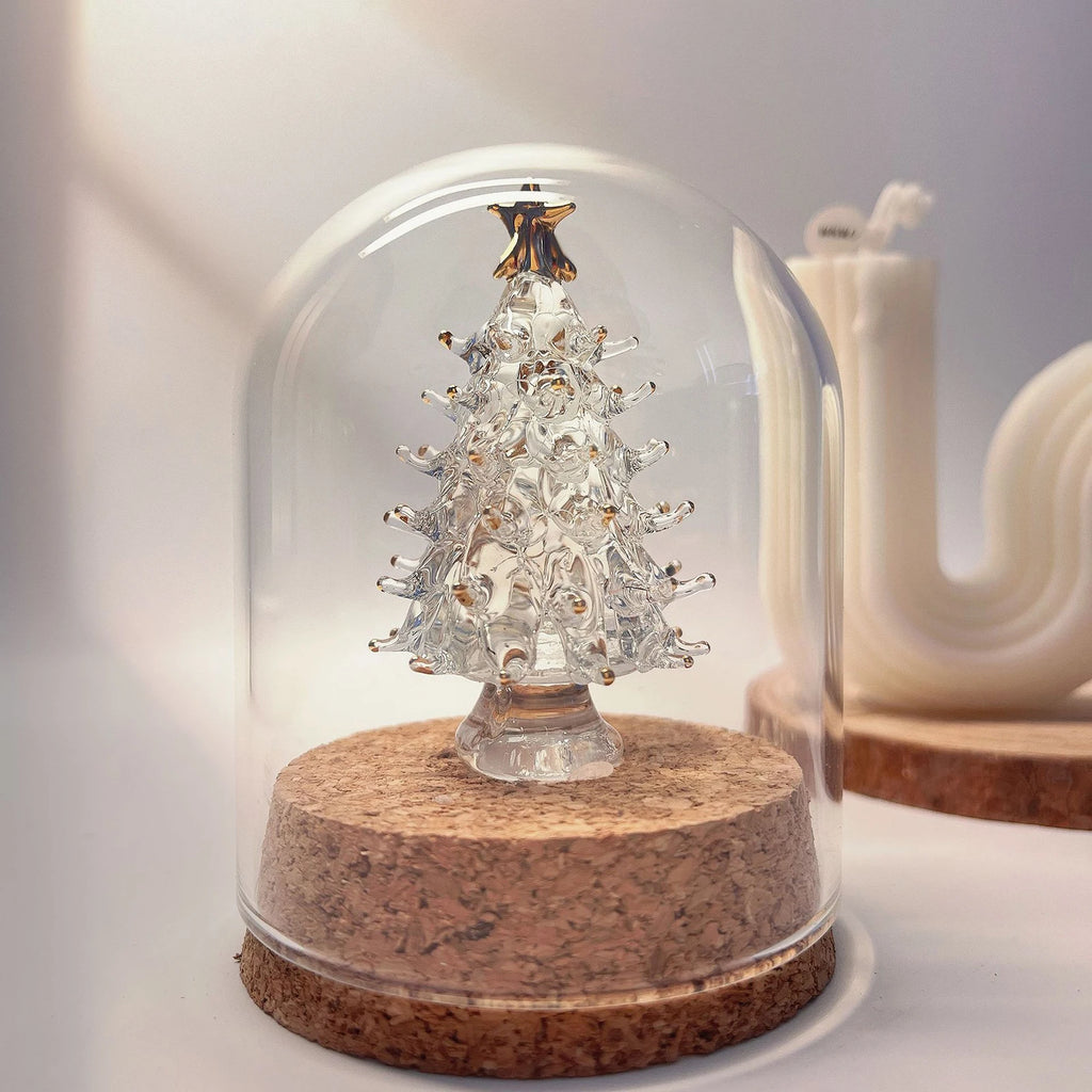 Glass Cloche Display Dome with Wooden Base Elegant Tabletop Decor for Home Weddings Events Perfect for Flowers Collectibles Cent