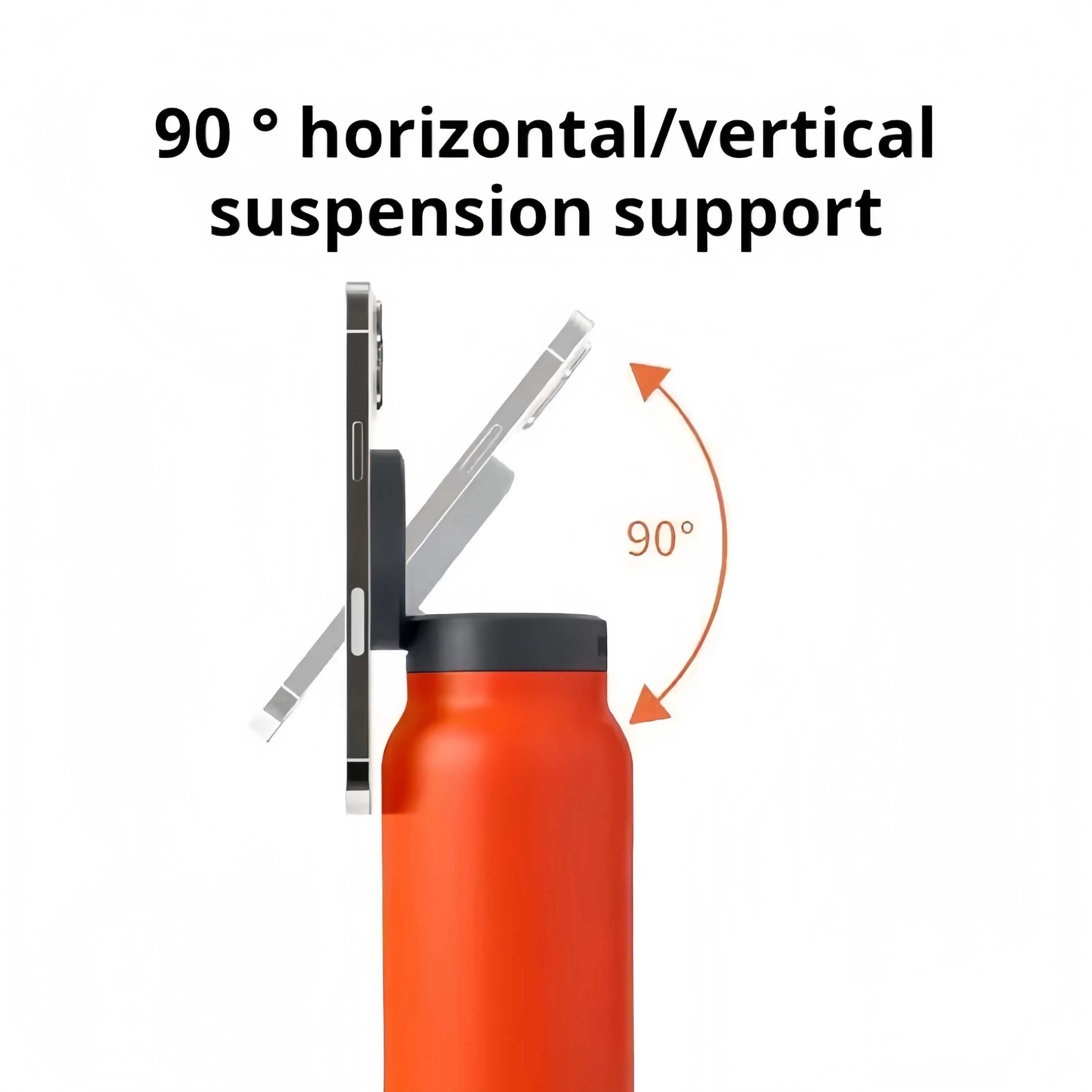 Insulated Stainless Steel Double Wall Sports Water Bottle With Straw Insulated Water Mug With Magnetic Phone Holder Thermo