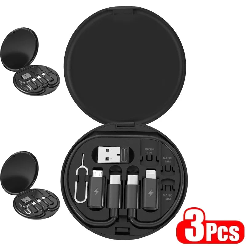 Chromacart Multi USB Type C to C 60W Charging Adapter Cable Kit USB C to Lighting Conversion Set USB A & Type C to Micro/Type C/Lighting™