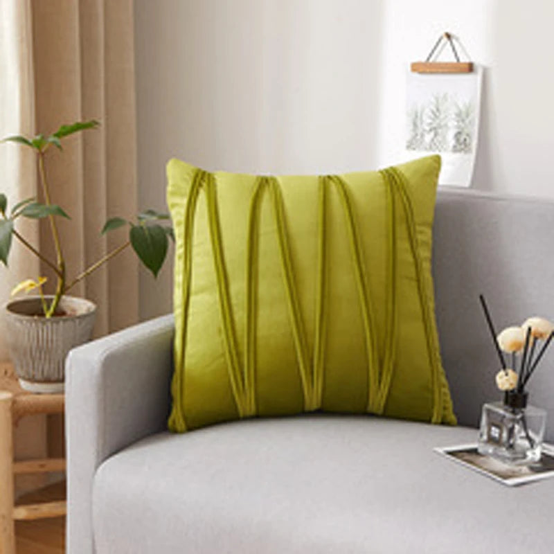 Velvet Striped Ultra Soft Cushion Cover 30X50 45X45 50X50cm Solid Color Square Moden Home Decoration Throw Pillowcase