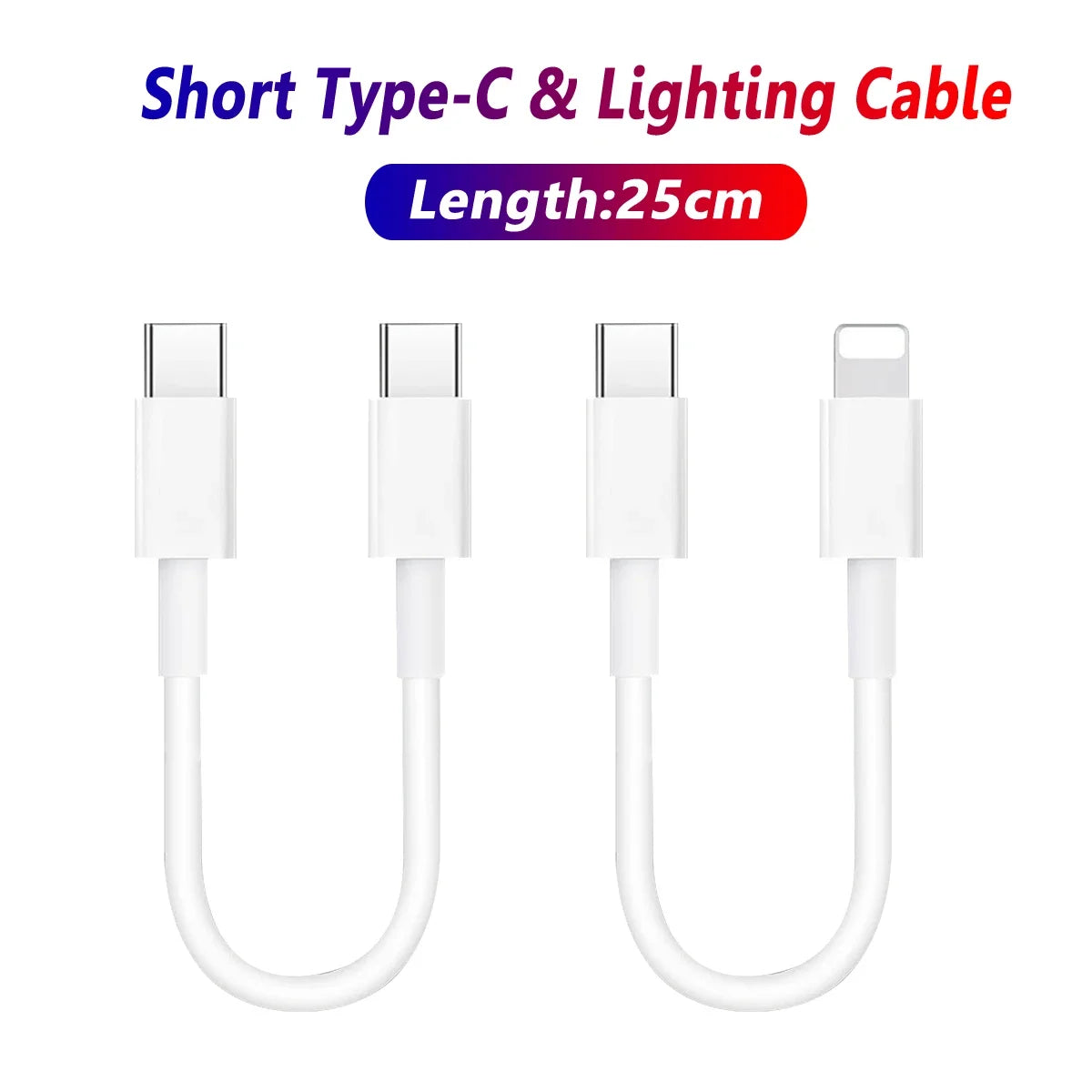 Chromacart 60W High Speed USB C Charging Cable 25CM Type C to Type C For Phone 15 Cellphone Tablet Extension™