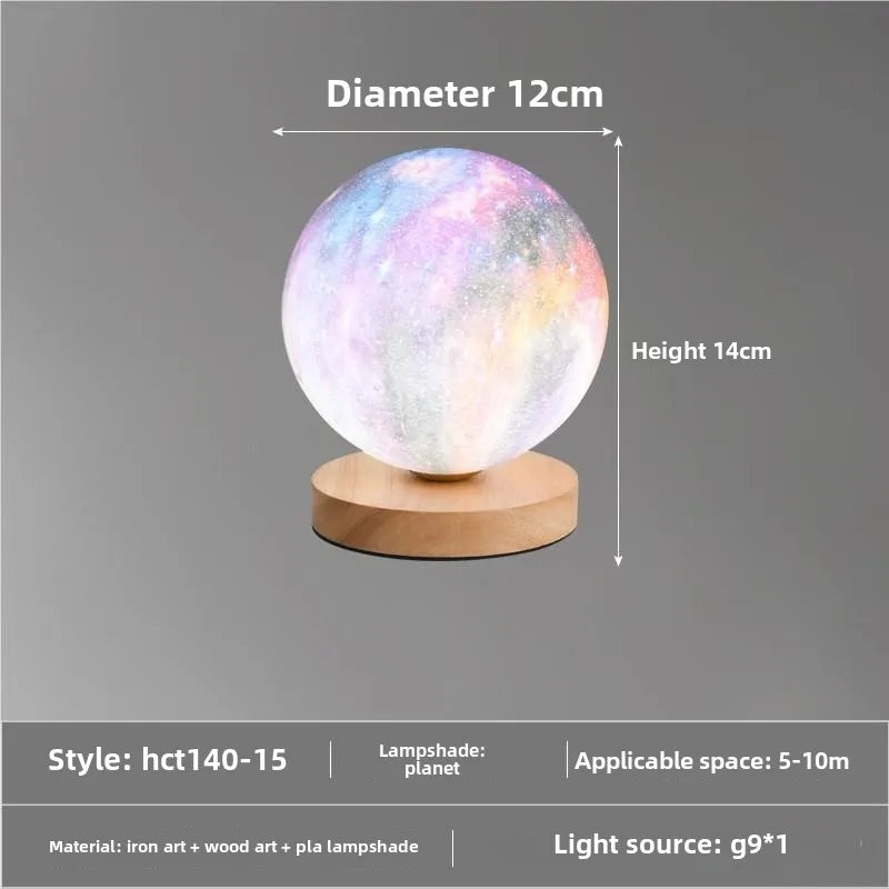 3D Moon Lamp Bedroom Bedside Table Lamp USB Plug Night Lights Lamps for Living Room Stand Light Decor Home