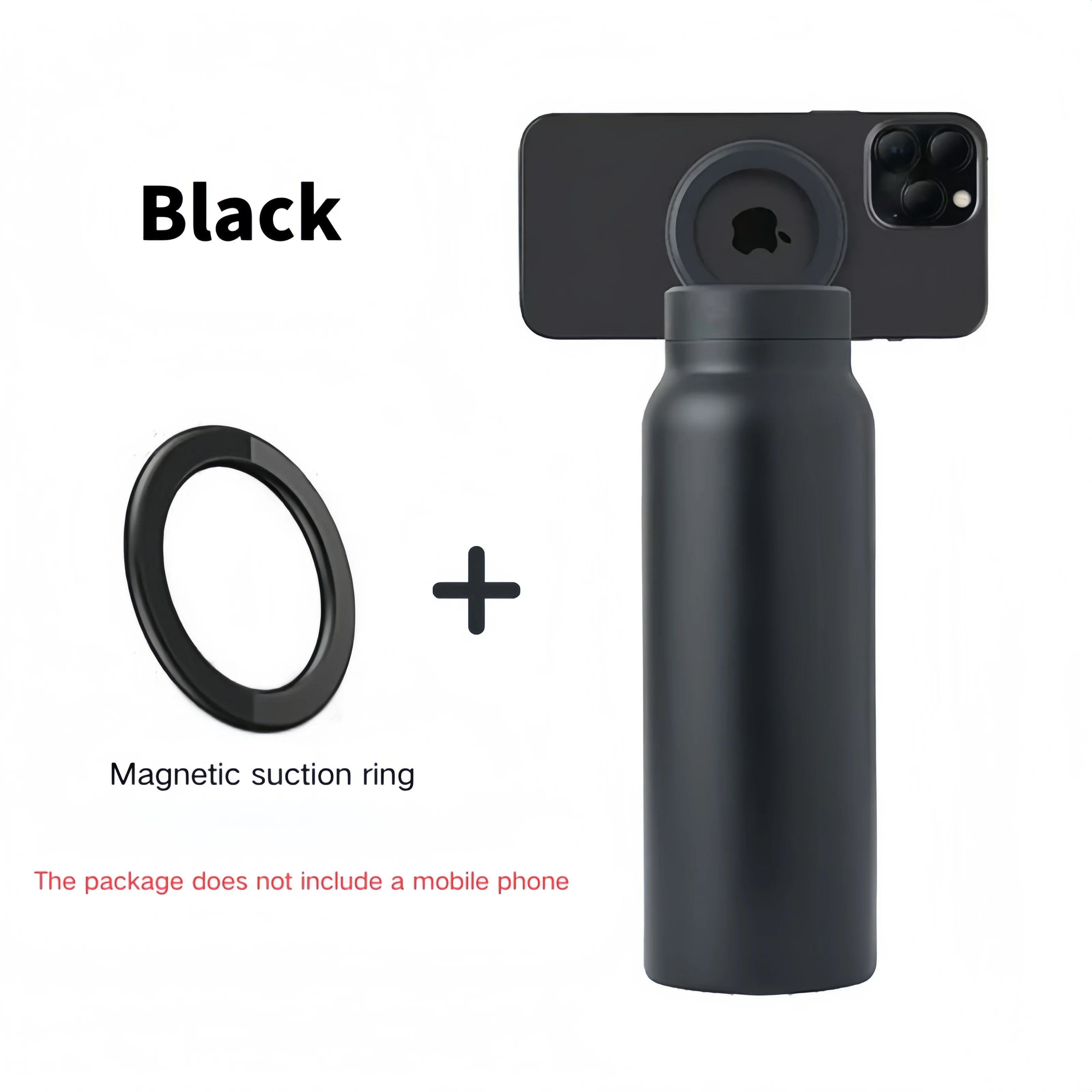 Insulated Stainless Steel Double Wall Sports Water Bottle With Straw Insulated Water Mug With Magnetic Phone Holder Thermo