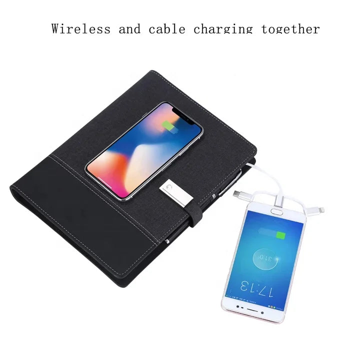 Chromacart PowerNote Wireless Charging Notebook (Built-In Power Bank)