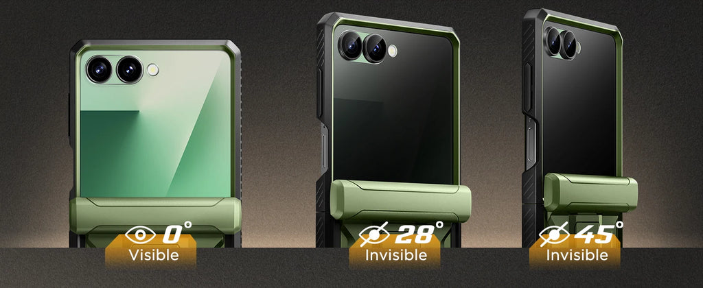 Chromacart For Galaxy Z Flip 7 Case with Kickstand & 360° Rotatable Belt-Clip Built-in Privacy Screen Protector Hinge Protection Phone Case™