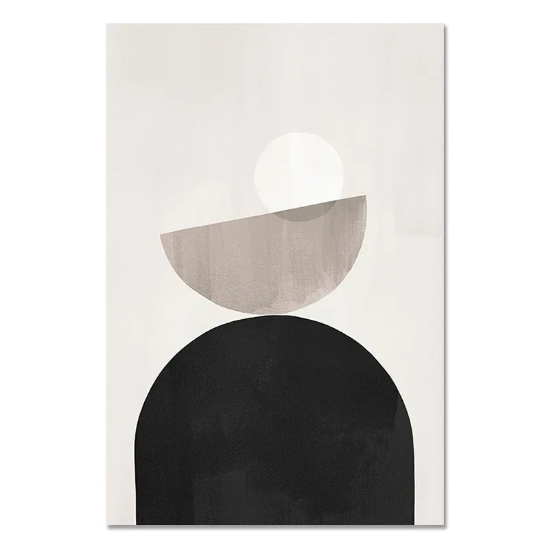 Modern Abstract Geometric Canvas Painting Boho Black White Poster Nordic Interior Living Room Wall Art Pictures for Home Deco