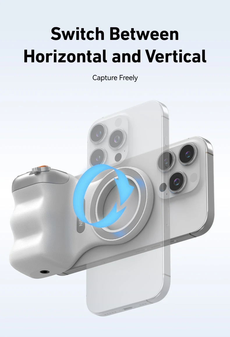 Chromacart Premium TELESIN Magnetic Phone Camera Shoot Hand Grip Phone Holder Shooting Aid Remote Control Handle for Iphone HUAWEI SAMSUNG Phone