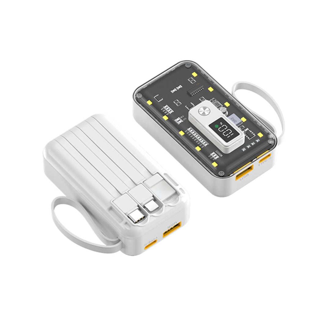 Chromacart Premium Transparent Mini Power Bank Kit Portable Fast Charging For21700 DIY Kit And Has Future Shape Is violet Battery not Included