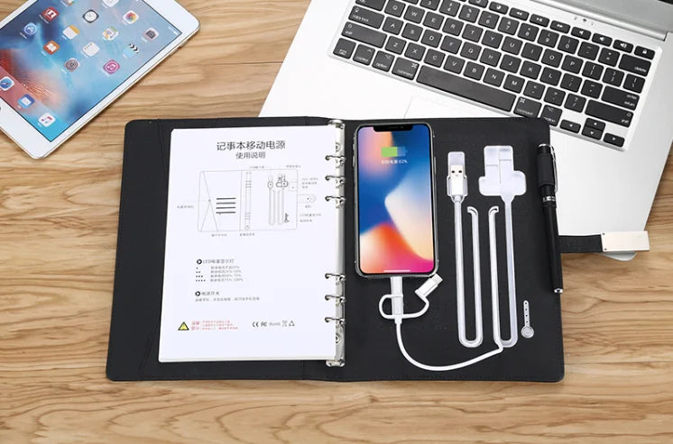 Chromacart PowerNote Wireless Charging Notebook (Built-In Power Bank)