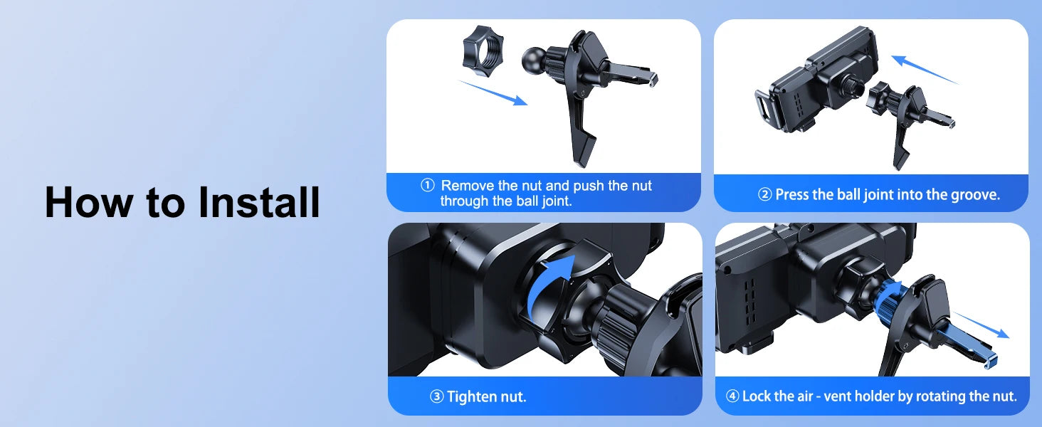 Chromacart Hipacool Wireless Charger 15W Fold Screen Phone Stand Fast Charging Car Air Vent Phone Holder for Samsung Fold 7 6 iPhone 17 16™