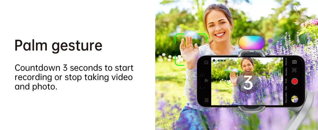 Chromacart Premium AOCHUAN Smart XPro 3 Axis Smartphone Gimbal Stabilizer For iphone And android Phone Stable shooting with RGB video fill light