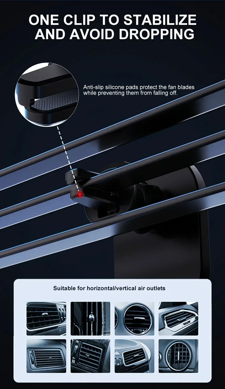 Chromacart Magnetic Car Wireless Charger Macsafe for iPhone 12 13 14 15 Pro Max Air Vent Car Phone Holder Stand Fast Car Charging Station™