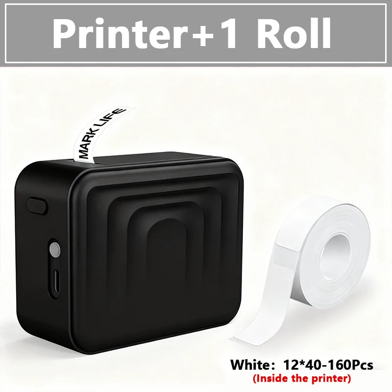 Marklife P15 M1 Portable Thermal Printer Mini Smart Printer Wireless Bluetooth Sticker Labeling Machine or 1PK Label Paper NoInk
