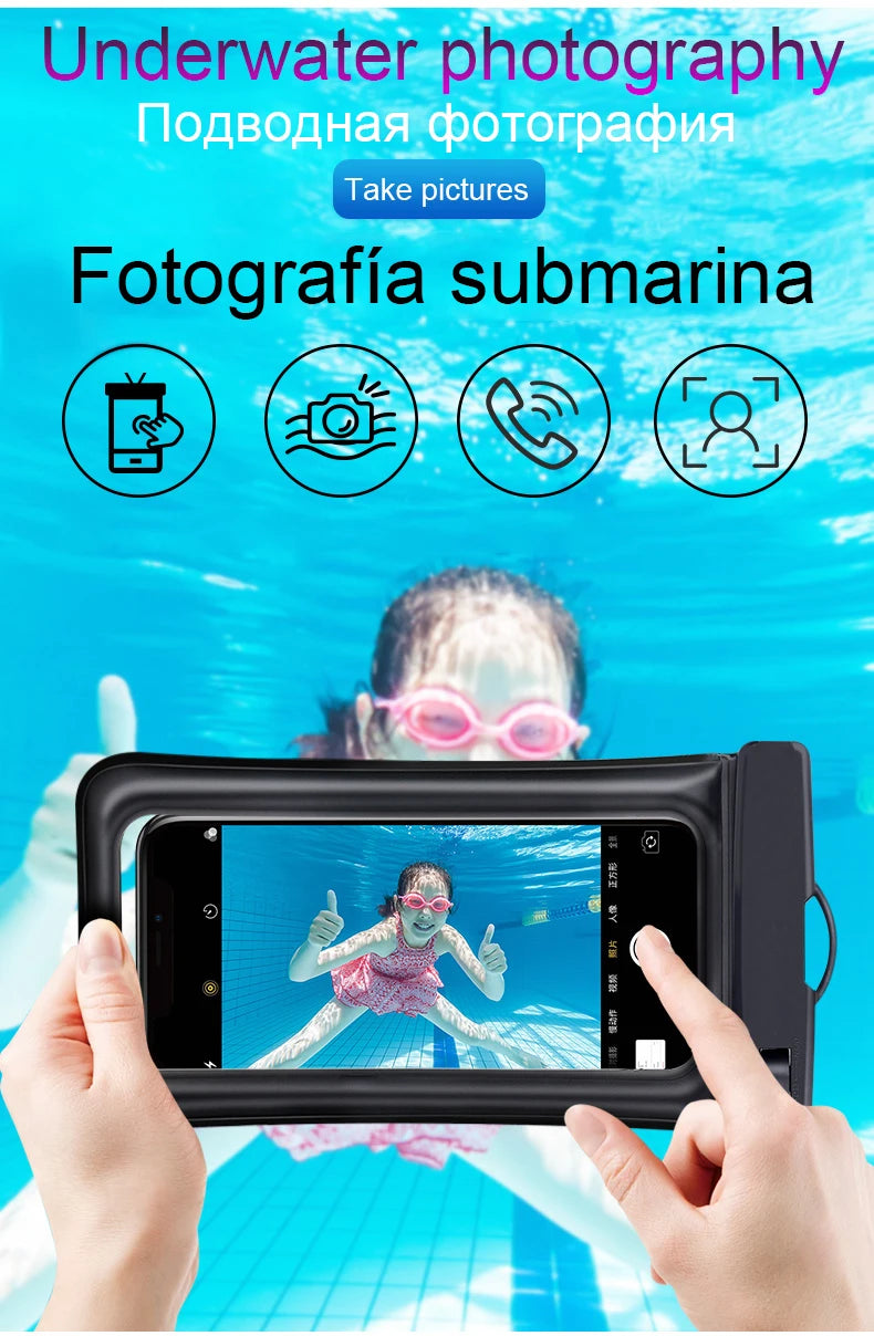 Chromacart Waterproof Phone Case Swimming Water Proof Bag Universal Underwater Phone Protector Pouch Cover For iPhone 16 15 Pro Max Samsung™