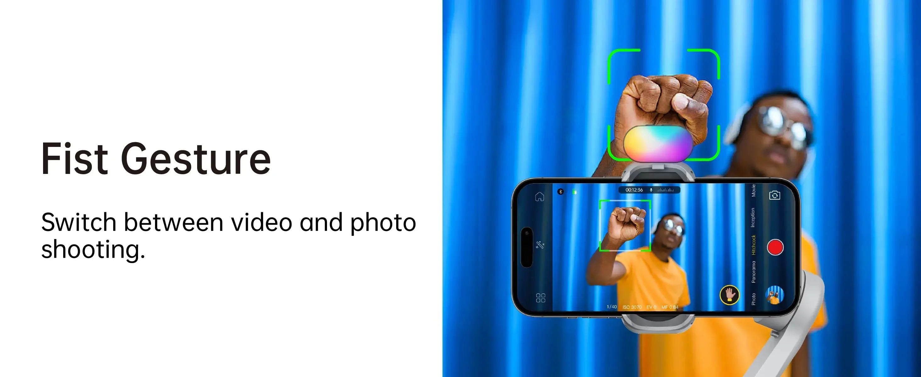 Chromacart Premium AOCHUAN Smart XPro 3 Axis Smartphone Gimbal Stabilizer For iphone And android Phone Stable shooting with RGB video fill light