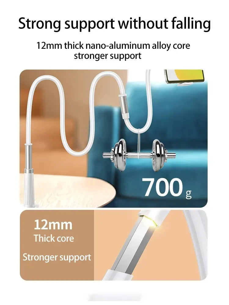 Chromacart Lazy Bedside DesktopMobile Phone Clamp Bracket Flexible Long Arm Gooseneck Lazy Person Bracket With Handle Overhead Live Bracket™