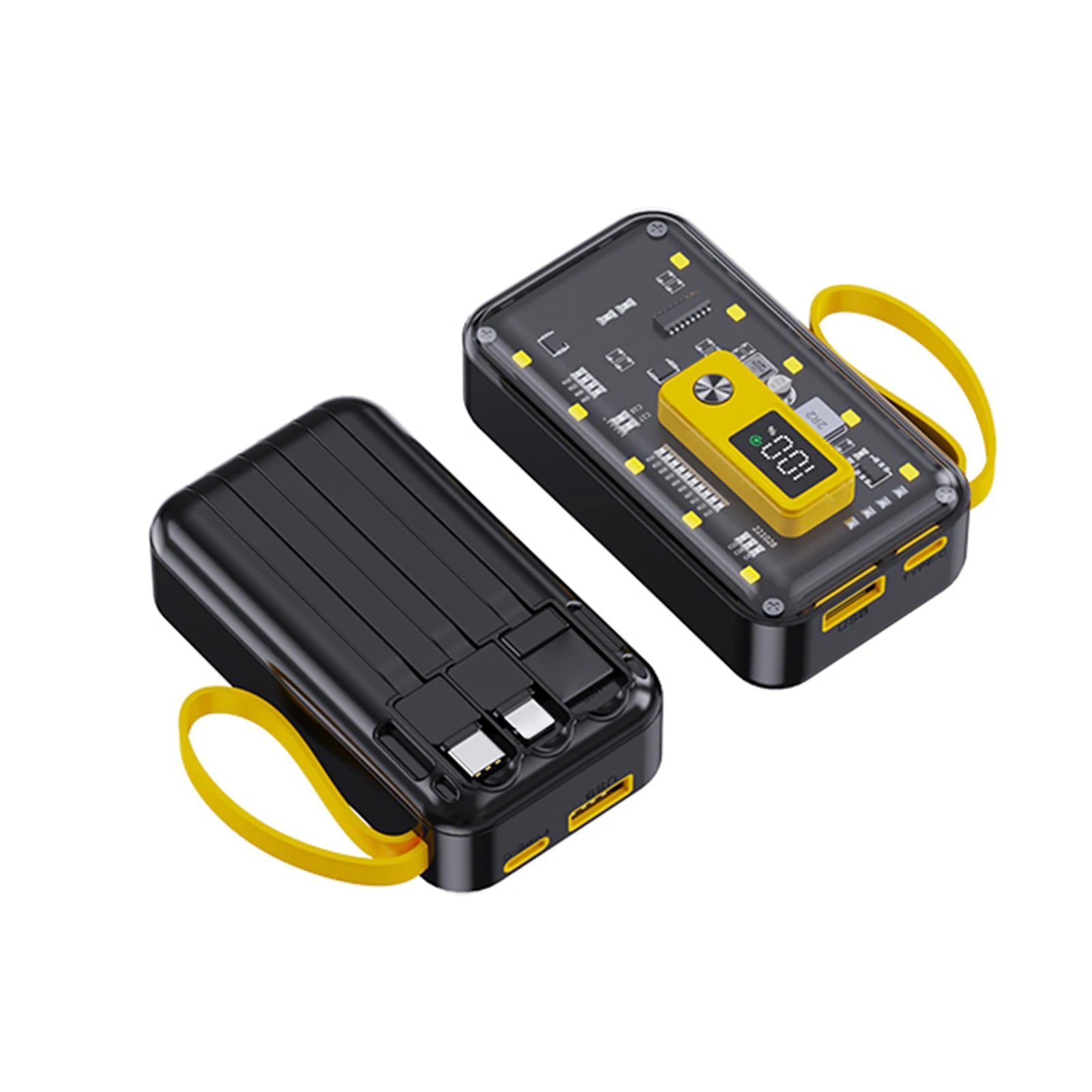 Chromacart Premium Transparent Mini Power Bank Kit Portable Fast Charging For21700 DIY Kit And Has Future Shape Is violet Battery not Included