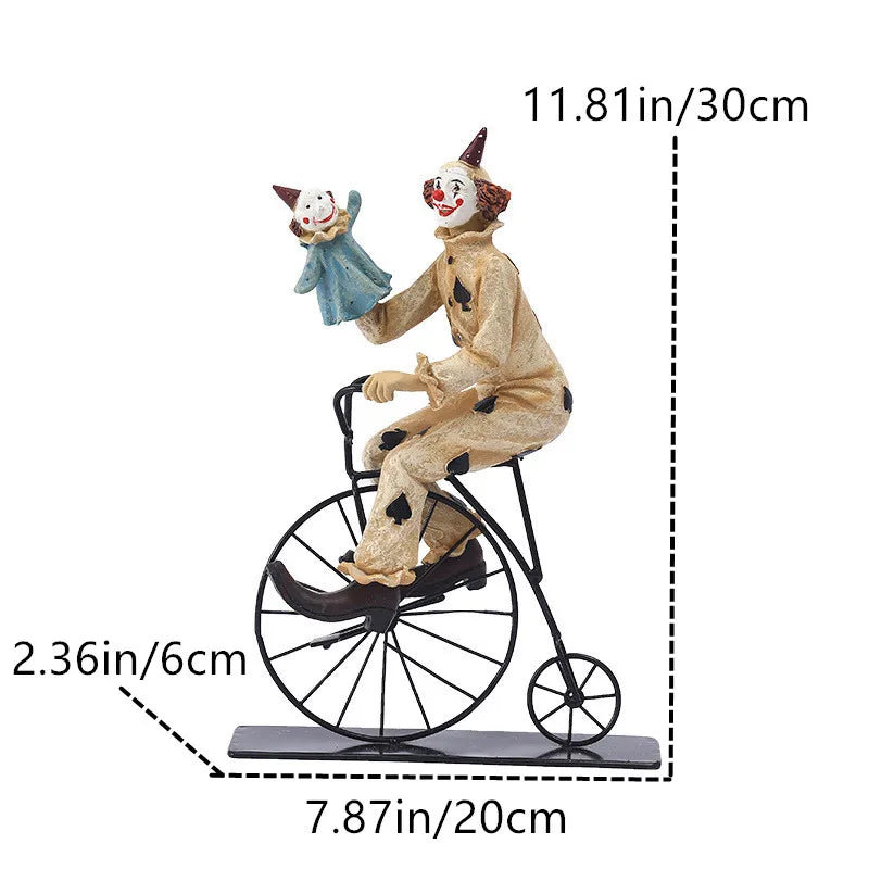 Resin Decorative Sculptures For Home Modern Statues And Figurines Living Room Decoration Desktop Table Circus Clown Ornaments
