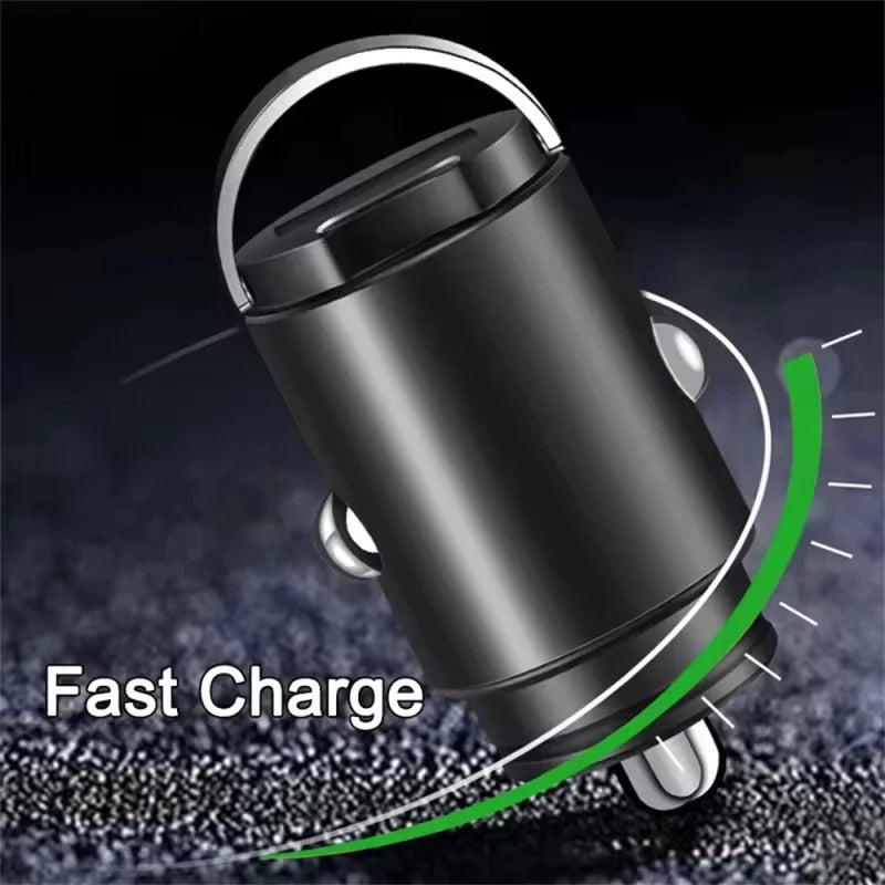 Chromacart 2025 Mini 100W PD QC Pull Ring Fast Charging Car Charger USB C Car Phone Charger Adapter For iPhone Xiaomi Samsung Huawei™