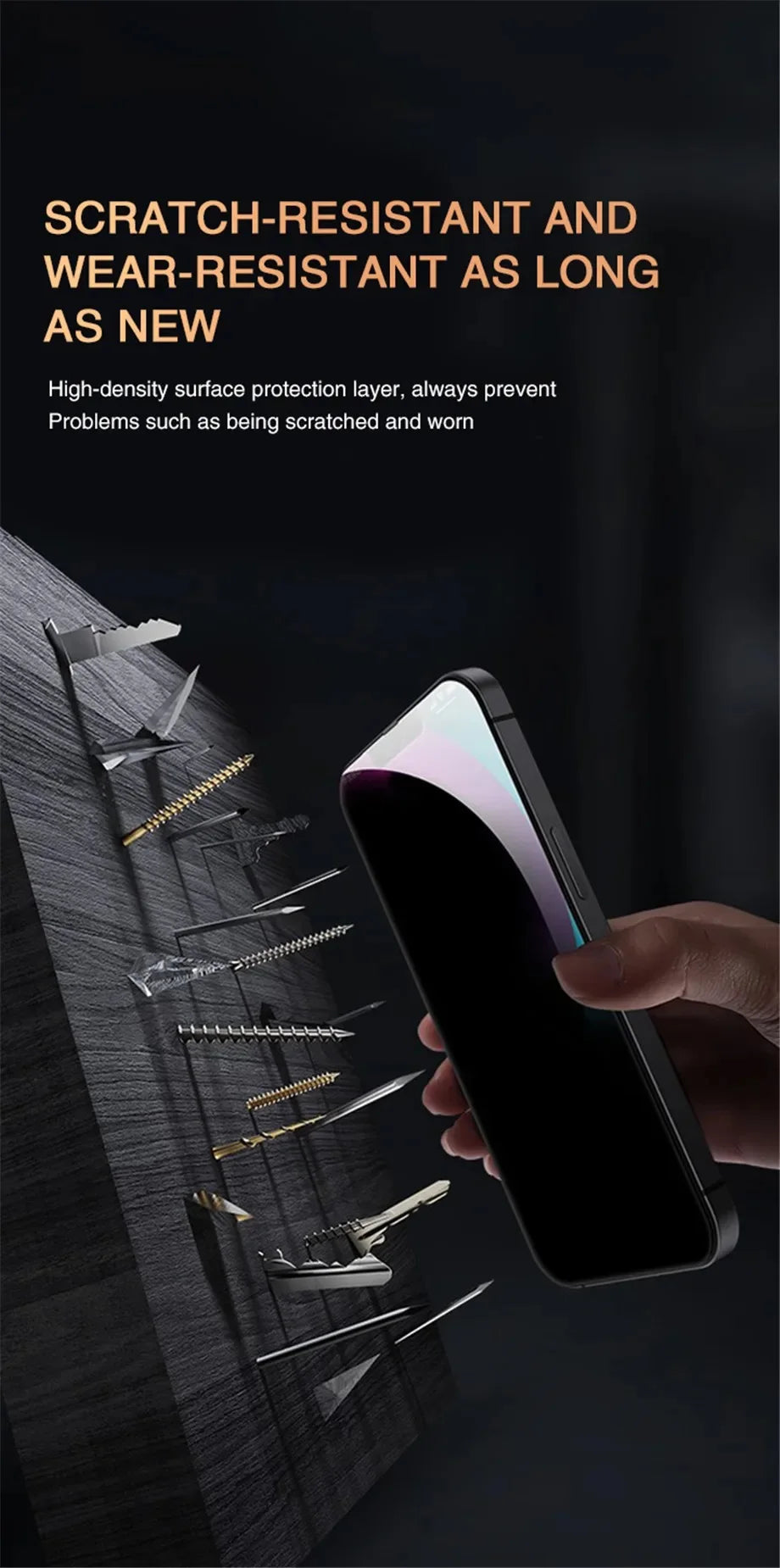 Chromacart 8K Anti-Spy Glass Film For iPhone 17 Air 16 15 14 13 12 11 PRO MAX Plus Privacy Screen Protectors For iPhone 17 Tempered Glass™