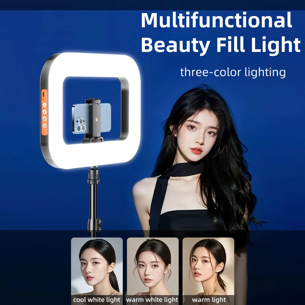 Chromacart Handheld LED Ring Light Rechargeable Portable Fill Light for Mobile Phone Live Broadcast Photography Desktop Rabbit Cage Selfie™