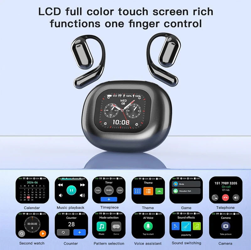 Chromacart LinguaPods™ AI Translation Earbuds with Smart LCD Touch Screen