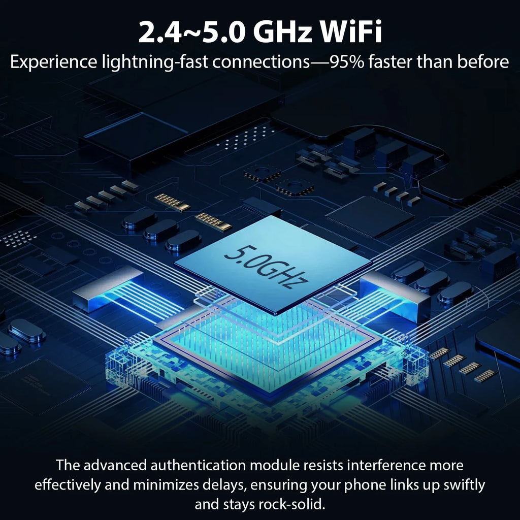 Chromacart 2026 Pionray 2 in 1 Wireless CarPlay Adapter&Android Auto Wireless Adapter, 5Ghz WiFi Type-C/USB Plug Play CarPlay Wireless™