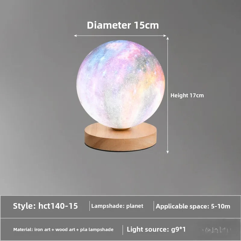 3D Moon Lamp Bedroom Bedside Table Lamp USB Plug Night Lights Lamps for Living Room Stand Light Decor Home