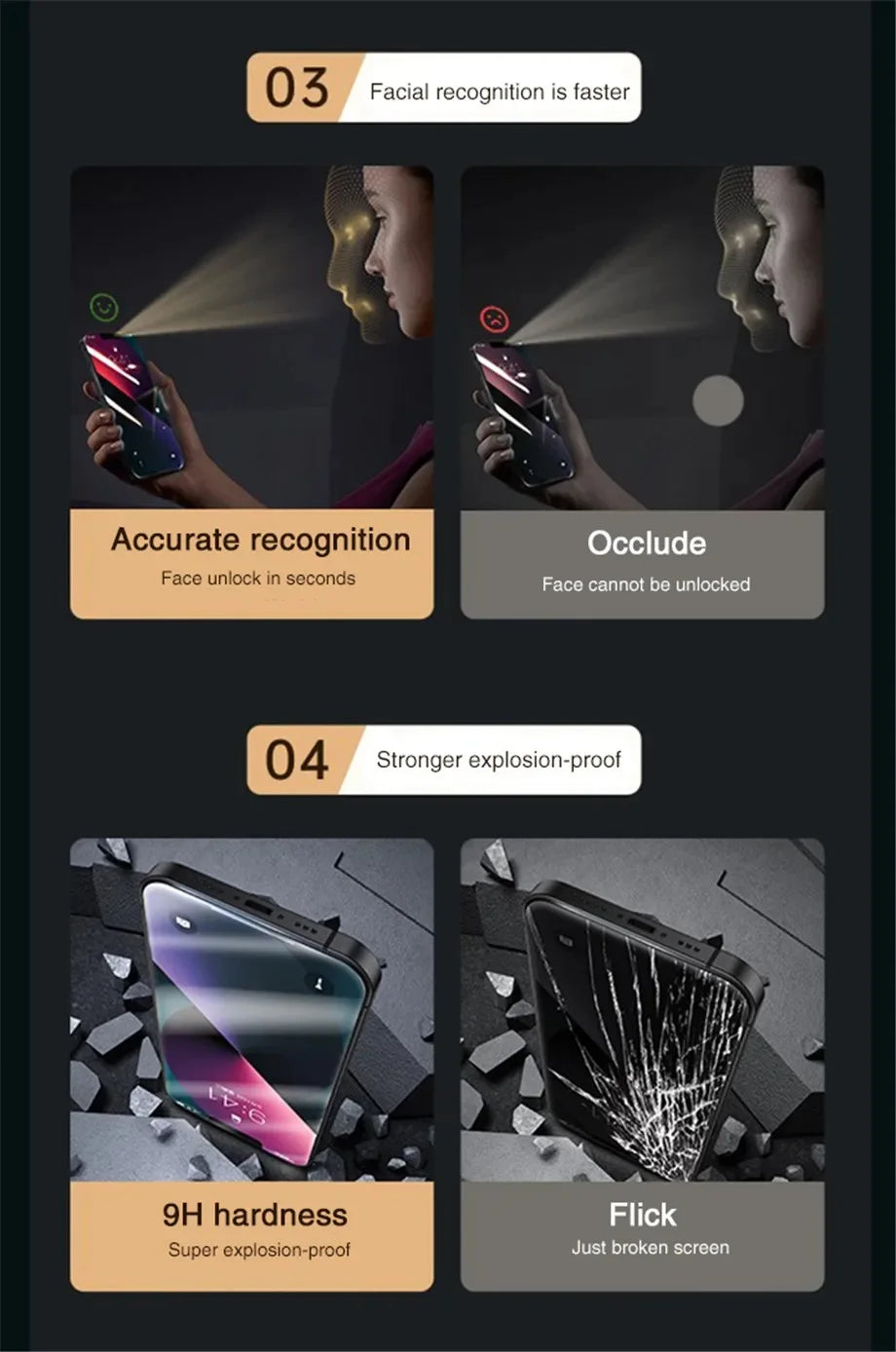 Chromacart 8K Anti-Spy Glass Film For iPhone 17 Air 16 15 14 13 12 11 PRO MAX Plus Privacy Screen Protectors For iPhone 17 Tempered Glass™