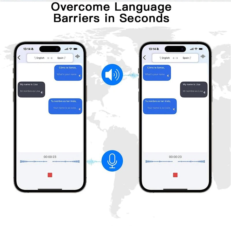 Chromacart LinguaPods™ AI Translation Earbuds with Smart LCD Touch Screen