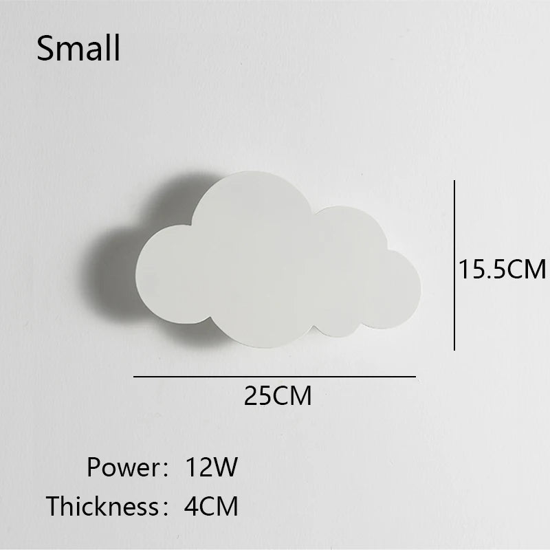 LED Cloud Wall Lamp With Plug Baby Room Bedroom Bed Living Dining Room Attic Creative Warm Decoration Wall Light AC110V-230V