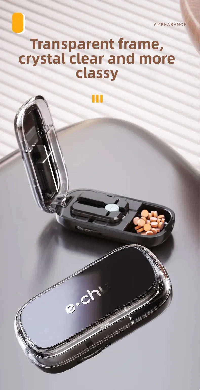 New Quartering Pill Cutter Storage Box Portable Drug Tablet Medicine Dustproof Divider Organizer Crusher Pill Cutter