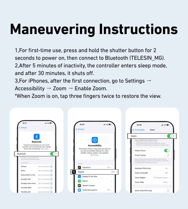 Chromacart Premium TELESIN Magnetic Phone Camera Shoot Hand Grip Phone Holder Shooting Aid Remote Control Handle for Iphone HUAWEI SAMSUNG Phone
