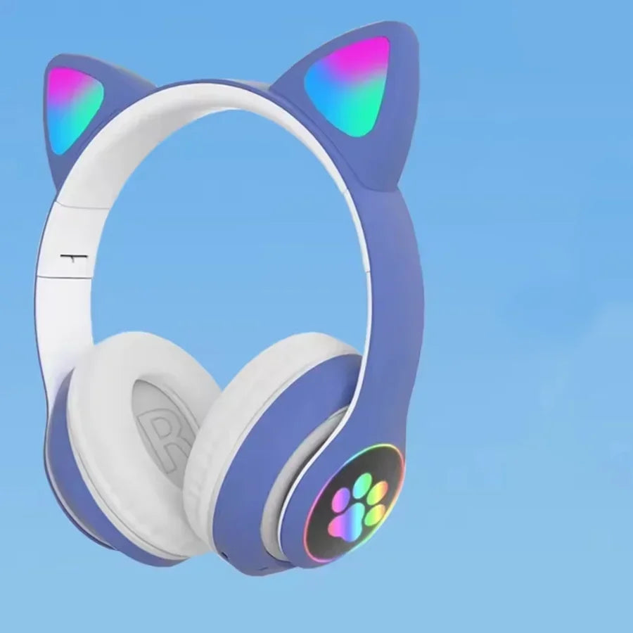 Chromacart KittyGlow™ LED Wireless Headphones for Kids