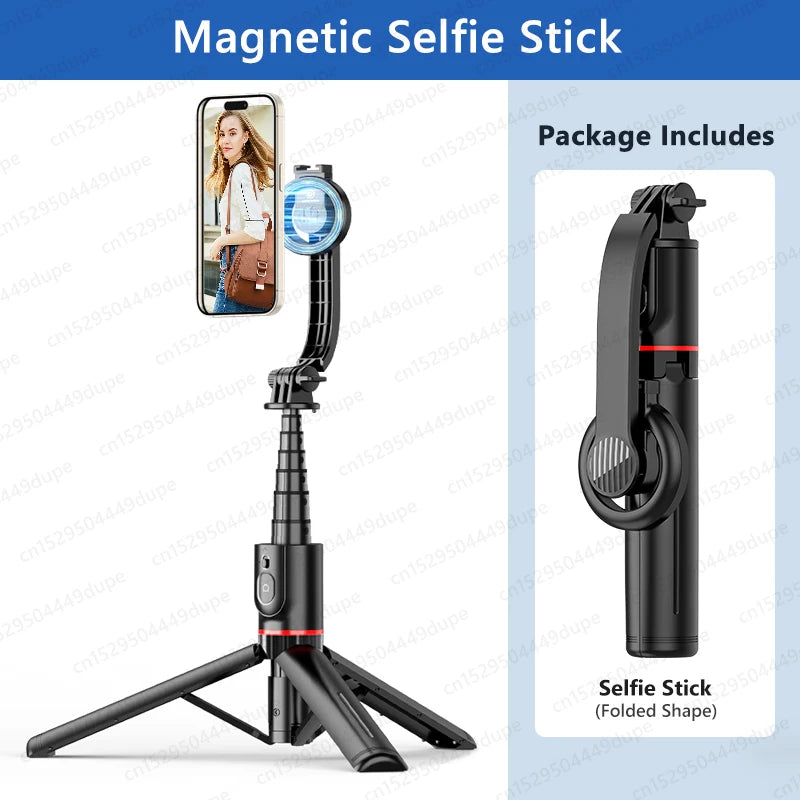 Chromacart KEELEAD Magnetic Selfie Stick with Bluetooth Remote Magsafe Cellphone Tripod Stand for iPhone 14 13 12 Pro Max Vertical Shooting™