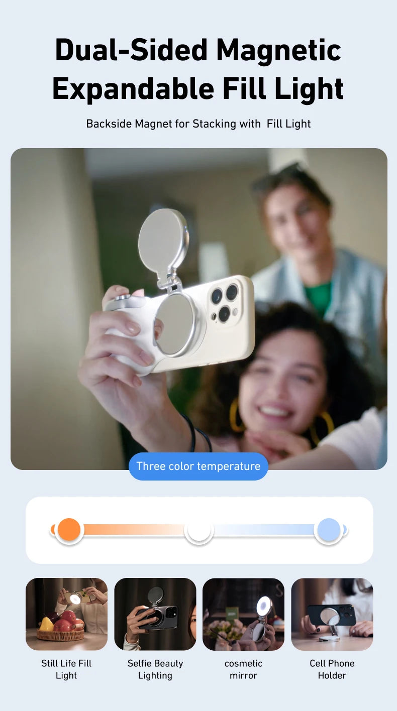 Chromacart Premium TELESIN Magnetic Phone Camera Shoot Hand Grip Phone Holder Shooting Aid Remote Control Handle for Iphone HUAWEI SAMSUNG Phone