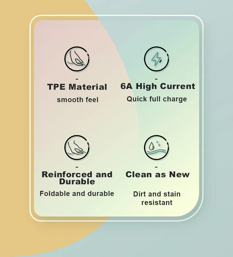 Chromacart Premium 120W 6A Silicone USB Charger Date Cable For iPhone 14 13 12 11 Pro Max Mini 180 Rotating Ultra Fast Charging Lightning Wire Cord