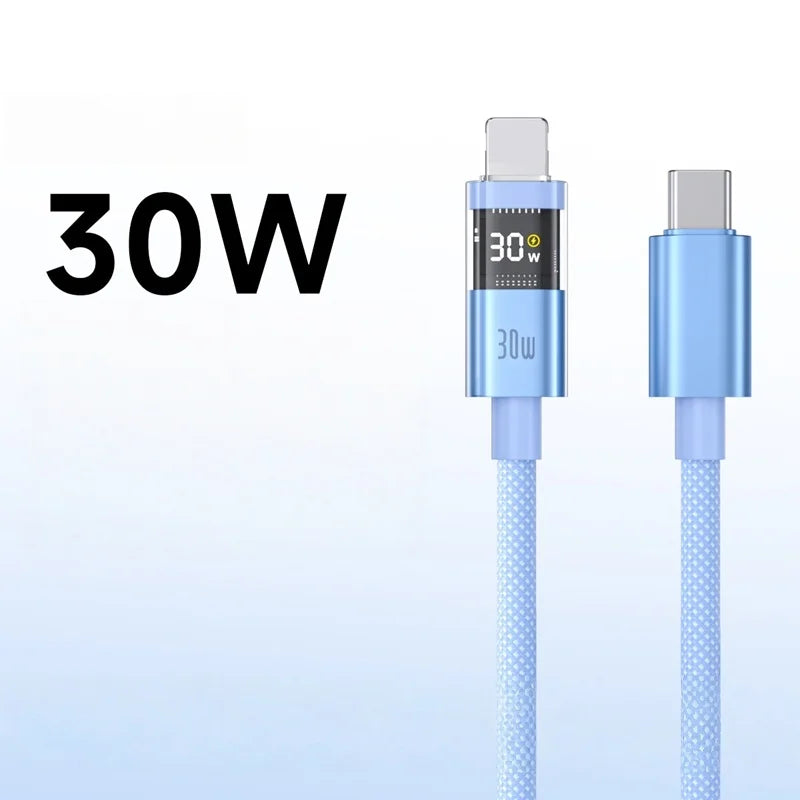 Chromacart Xiaomi 100W Fast-Charging USB-C Data Cable with LED Power Display™