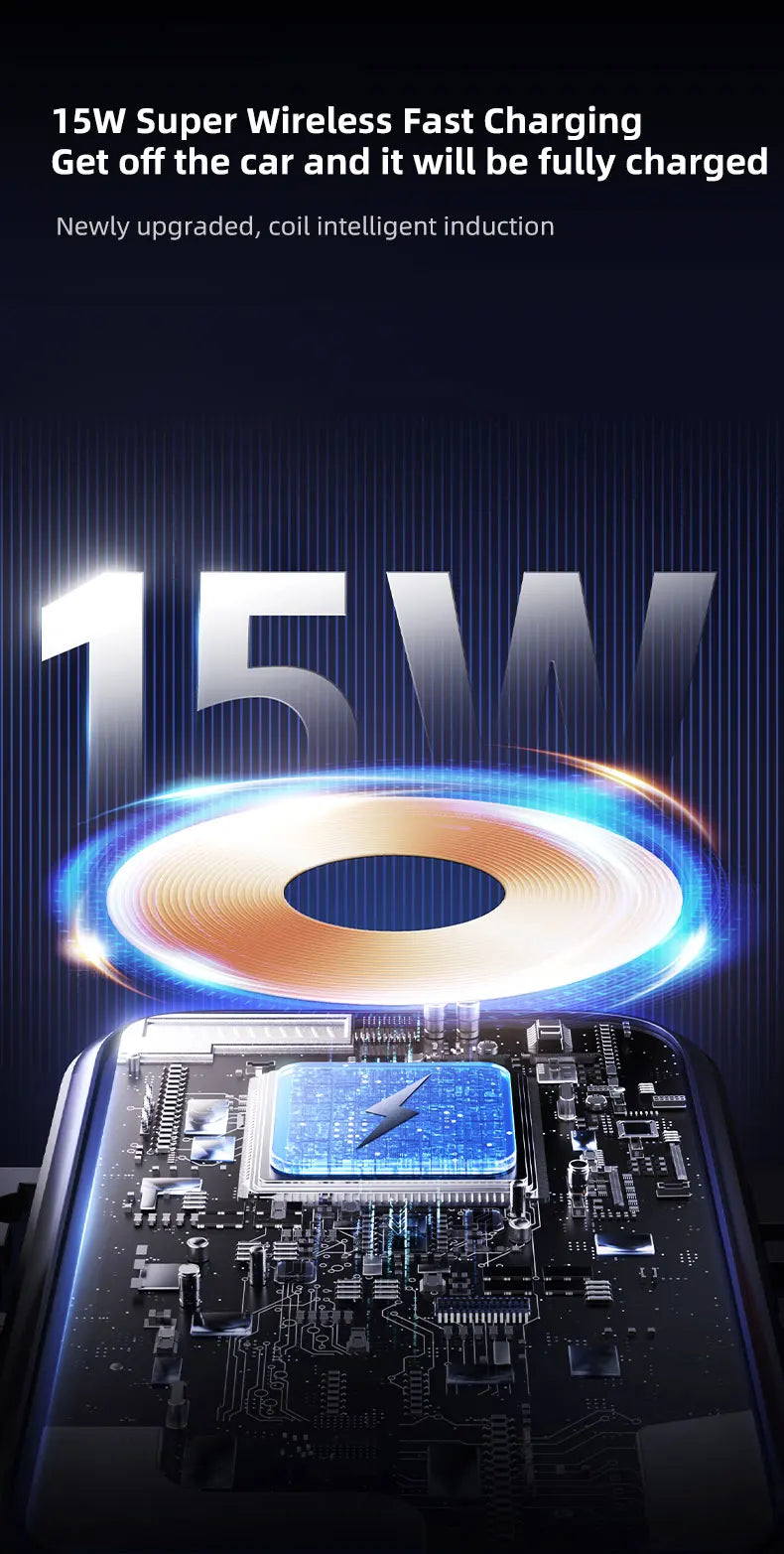 Chromacart HONGYUE 2025 new SD13 Car mobile phone holder 15W wireless charging. 66W magnetic charging head. All mobile phones can be used™