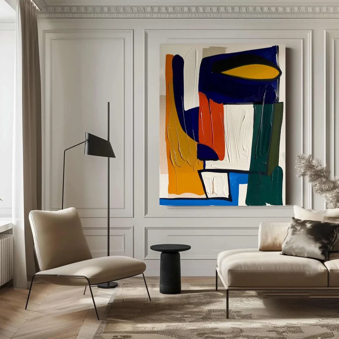 Large Colorful Abstract Canvas PaintingTexture Abstract Modern Painting Colorful Abstract Wall Art