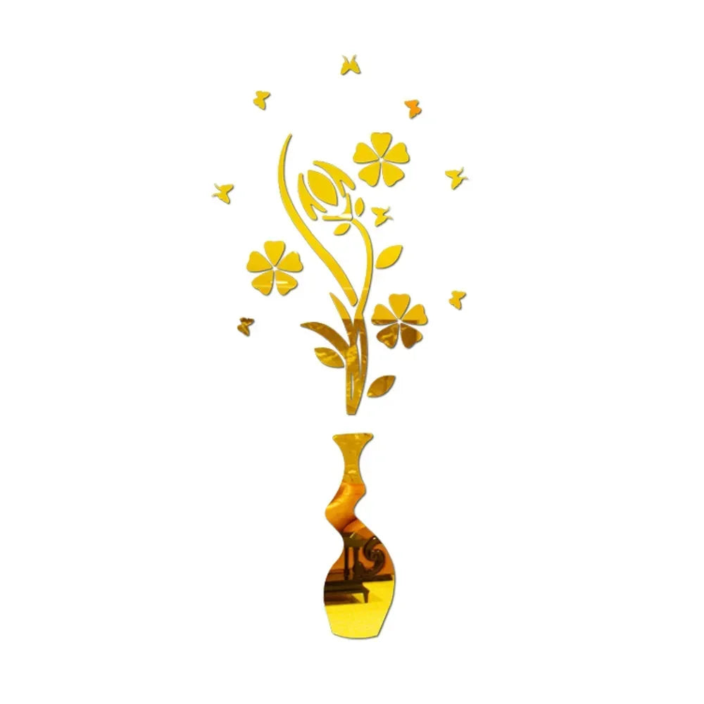 3D Flower Shape Wall Decoration, 3D DIY Acrylic Wall Art for Bedroom and Home Room