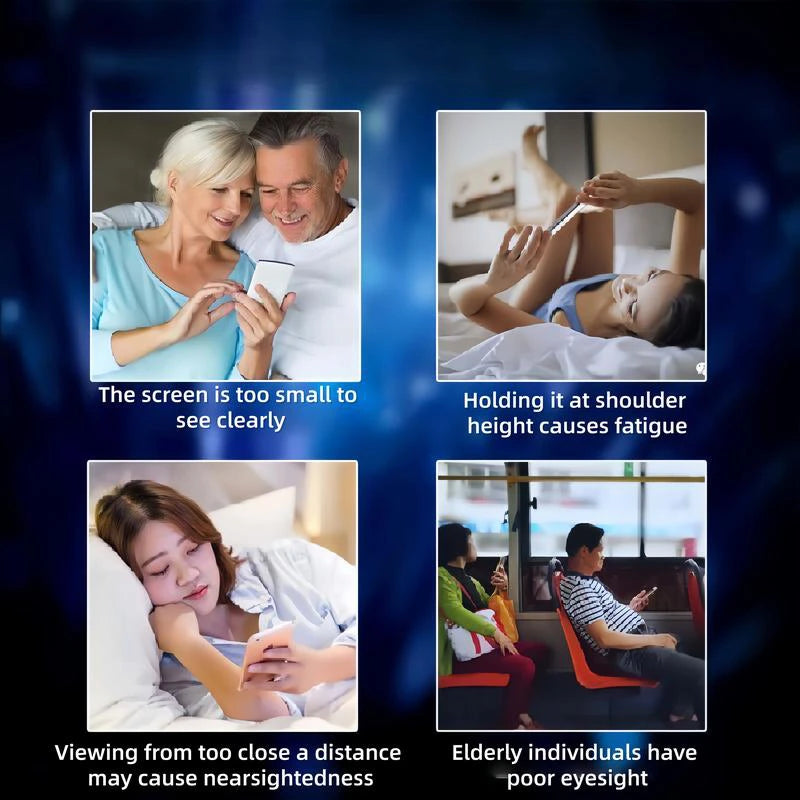 Chromacart Premium 10/12In Mobile Phone Magnifier Ultra HD Screen Magnifier for Easy TV Viewing Orientation Full Screen Mobile Phone Magnification