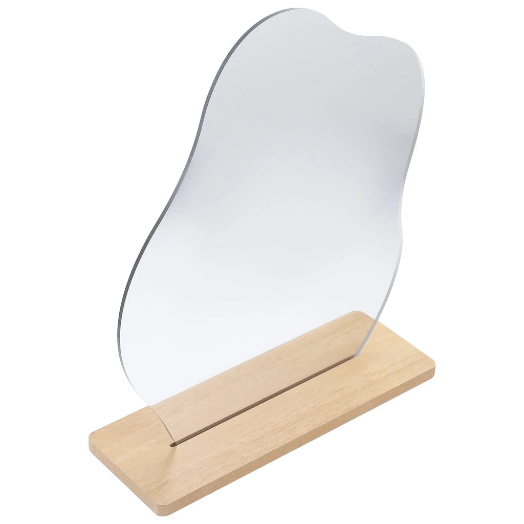 Cloud Mirror Aesthetic Makeup Desktop Wave-shaped Mirrors Decorative with Stand Tabletop Dressing