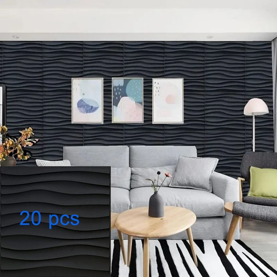 12pcs/20pcs 3D textured wall panels for indoor wall decoration,suitable for living room hall bedroom hotel office,30cmx30cm