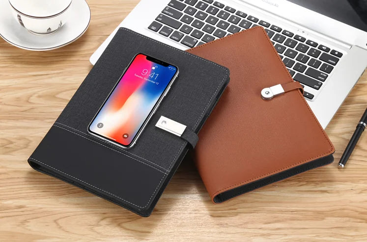 Chromacart PowerNote Wireless Charging Notebook (Built-In Power Bank)