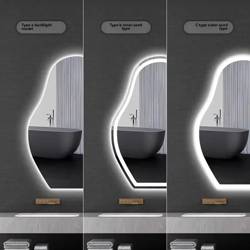 Lamp Dresser Makeup Mirror Makeup Dressing Mirror Smart Mirror  Vanity Shaped Cloud Bathroom Mirror Led Bathroom with