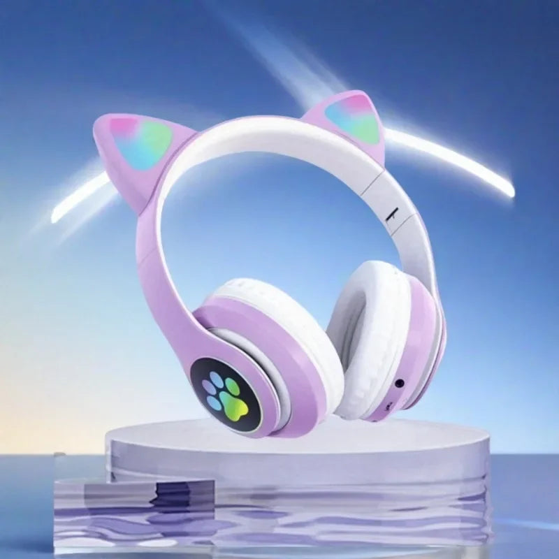 Chromacart KittyGlow™ LED Wireless Headphones for Kids