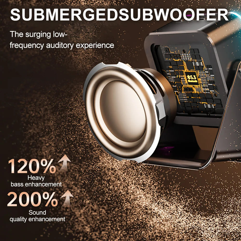 Chromacart Premium Auto induction Speaker Wireless Bluetooth Speaker Dual Mode RGB Ambient Light Portable Wireless Loudspeaker with Phone Stand