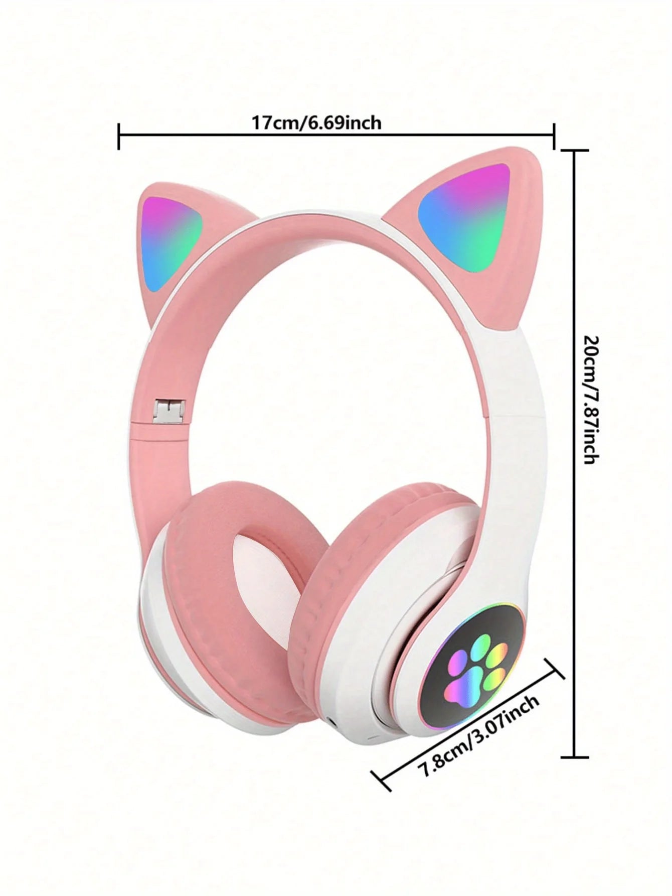 Chromacart KittyGlow™ LED Wireless Headphones for Kids